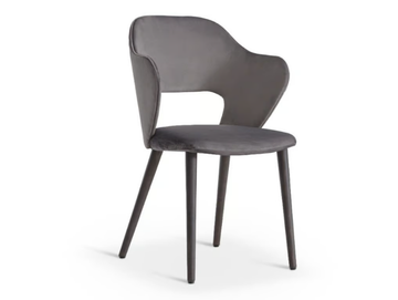 QUINN 683 - Upholstered velvet chair with armrests by Origins 1971 - view 2